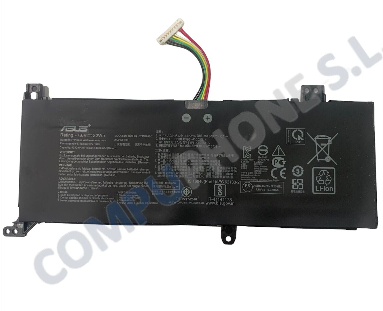 Bateria Original Asus X415 X412 Series 7.6V 4050mAh 32Wh 0B200-03280500 B21N1818-2