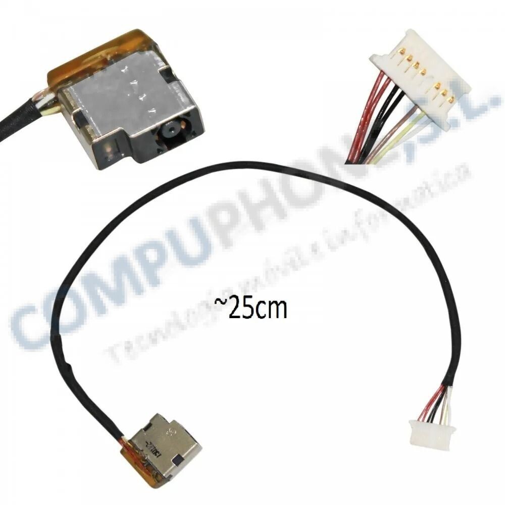DC Power Jack​ con cable 25cm 8 Pines HP Pavilion 17-G 17-G179NB  799750-F23 , 799750-S23 , 799750-T23 , 799750-Y23 , 809295-001