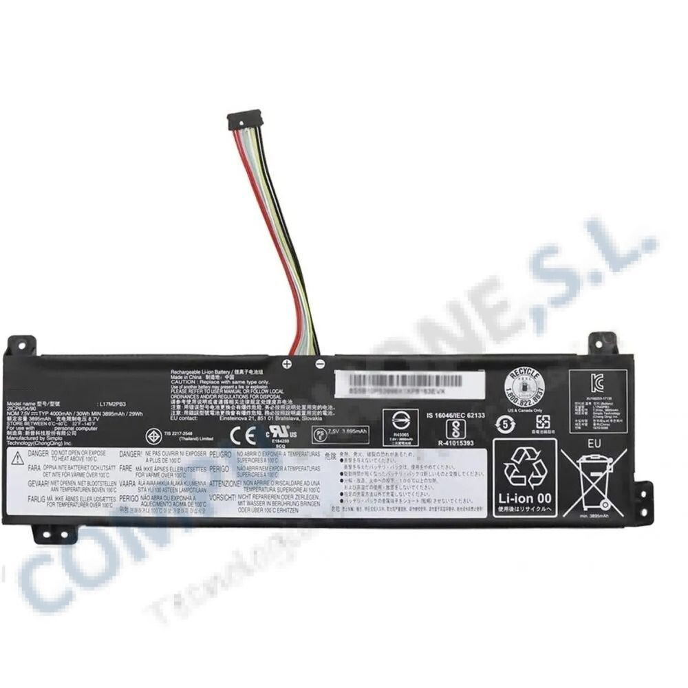 Bateria Lenovo IdeaPad V530-14IKB V530-15IKB Series 7.6V 3948mAh 30Wh L17L2PB3 , L17L2PB4 , 5B10P54004 , 5B10W67381