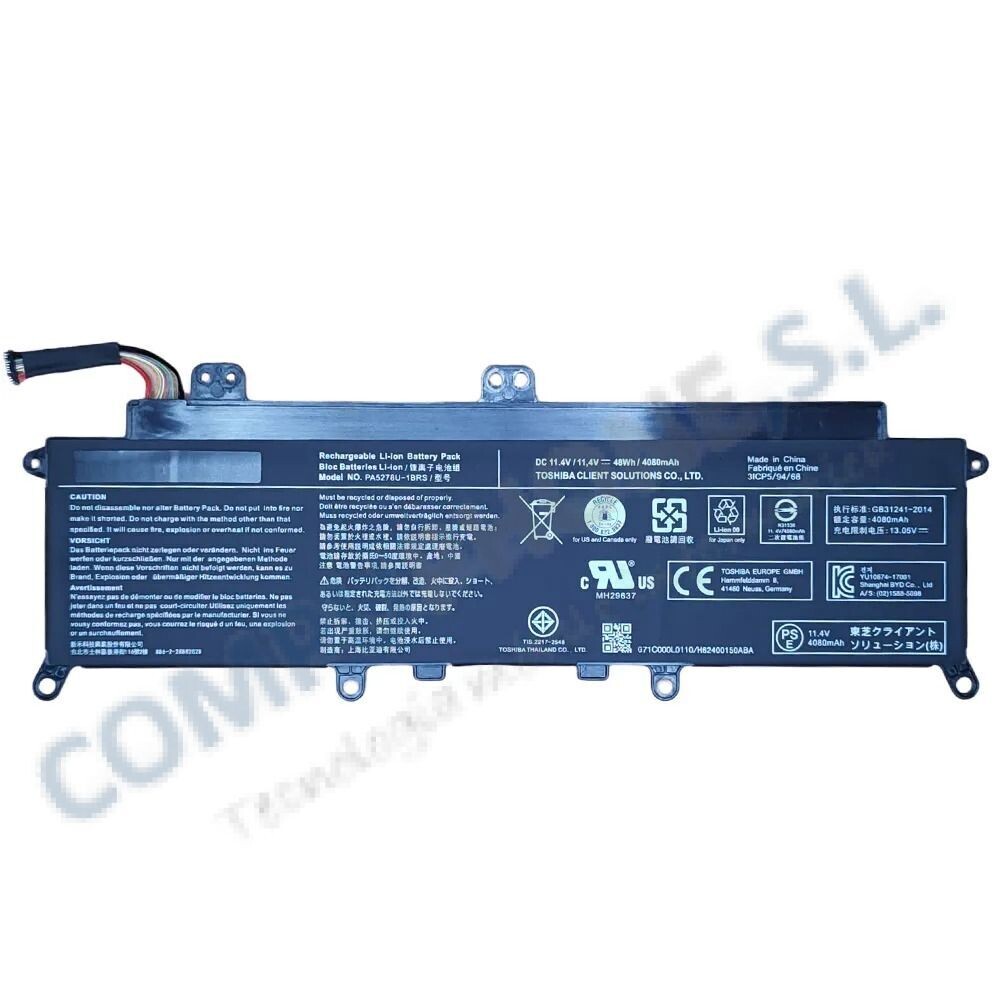 Bateria Toshiba Portege X30 X40 Series 11.4V 4080mAh 48Wh PA5278U-1BRS P000728750