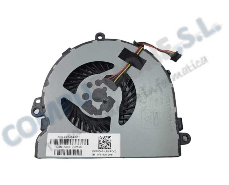 Ventilador CPU HP 15-DB 15-DA 15-AC 15-AY 15-AF 15-BF 15-BS 15-BW 250G4 255G4 250 G5 255 G5 250 G6 255 G6 250 G7 255 G7 256 G7 TPN-C125 TPN-C129 TP L20474-001 , L24581-001