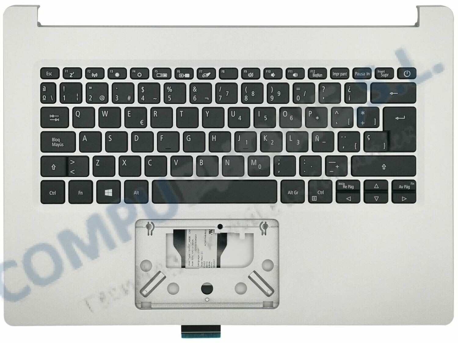 Cover upper ( Cubierta superior ) Silver + Teclado Español Acer Aspire 3 A314 Series 6B.HVWN7.024
