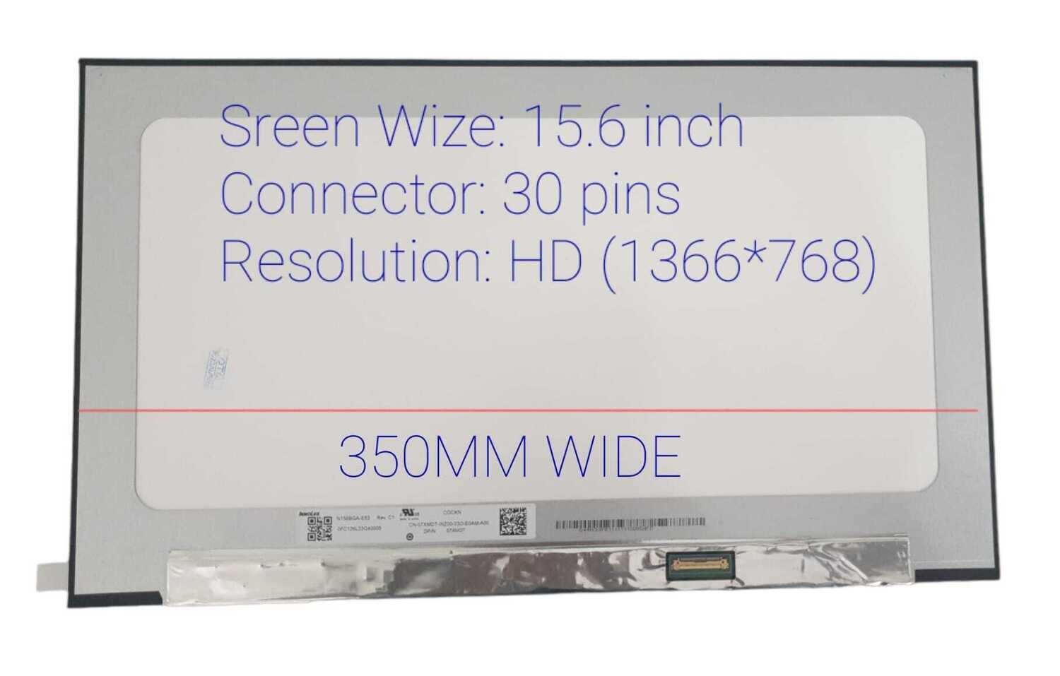 Pantalla 15.6" 30 Pines Mate ( No brackets ) 350mm HD ( 1366 * 768 ) N156BGA-E53 Rev.C1 , N156BGA-E53