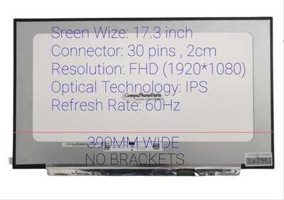 Pantalla 17.3" Slim 30 Pines  Mate ( No brackets ) FHD ( 1920 * 1080 IPS ) N173HCE-E3B , N173HCE-E3B Rev.B2 , N173HCE-E3B Rev.C2
