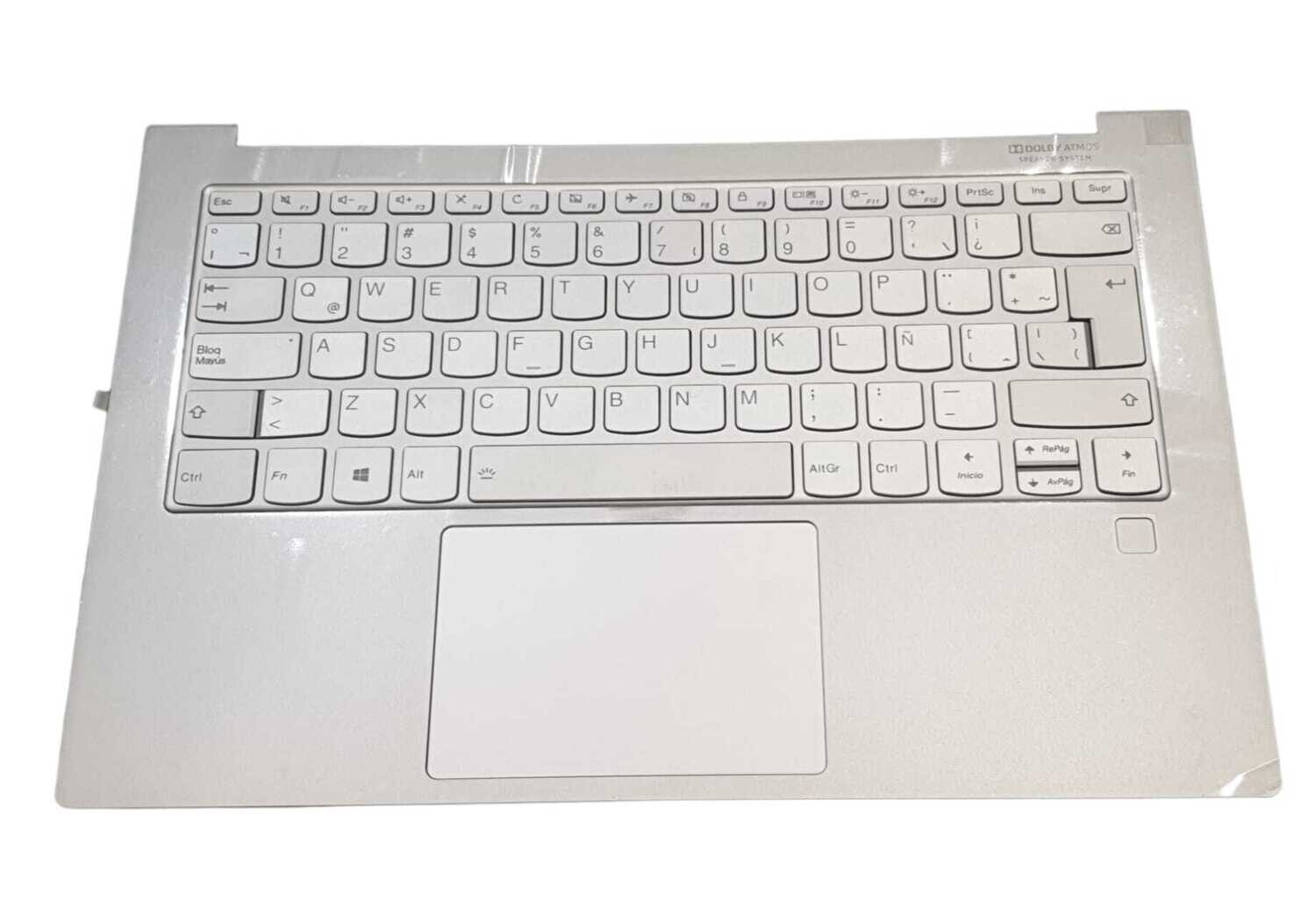 Cover Upper ( Cubierta Superior ) Golden + Teclado Español + TouchPad + Lector de Huella Lenovo Yoga C940-14IIL AM1ED000700, LCM18M2, PP4VB-SP