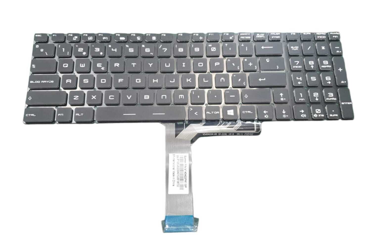 Teclado Español Black ( retroiluminado ) MSI GE72 2QC 2QD GF72VR Series V143422EK1 SP , V143422EK1