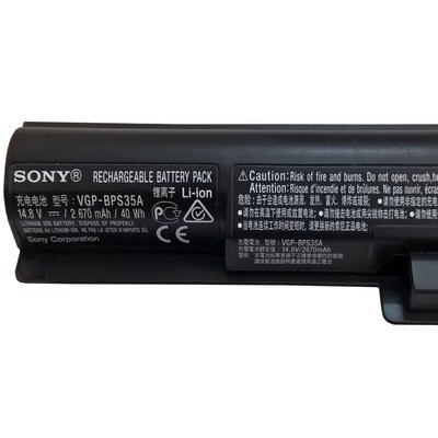 Bateria Original Sony Vaio VGP-BPS35 14.8V 2670mAh 40Wh A1961894A , VGP-BPS35A