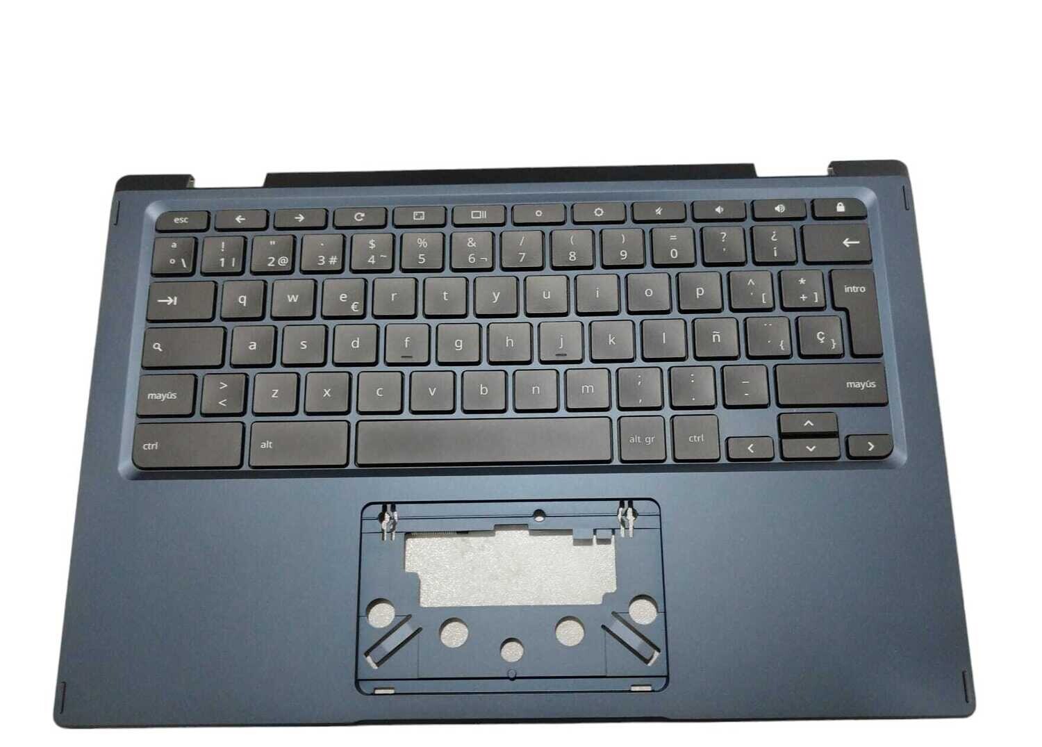 Cover upper ( Cubierta superior ) Blue + teclado español  Acer Chromebook Spin 513 CP513-1H-S89R 6B.A9YN7.013