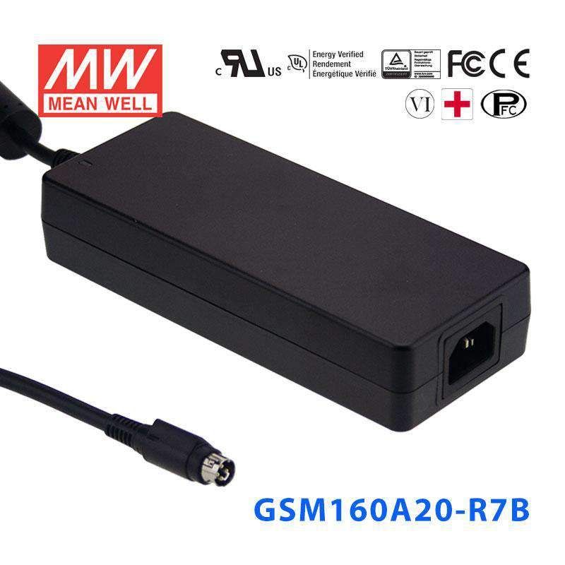 Cargador MEAN WELL 20V 8.0A 160W 4 Pin GSM160A20-R7B