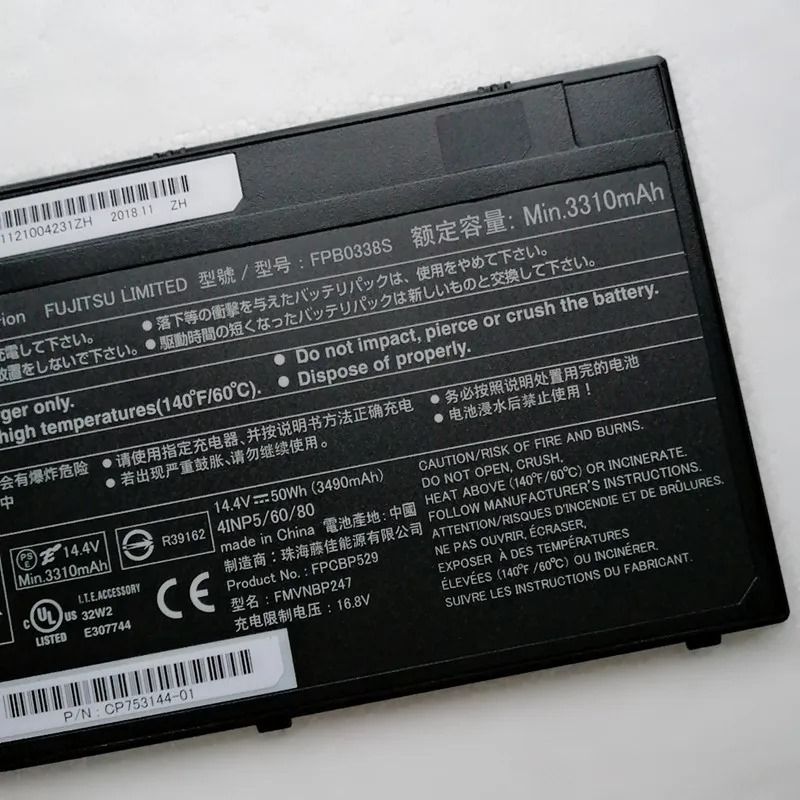 Bateria Original Fujitsu LifeBook E448 Series 14.4V 3490mAh 50Wh FPB0338S  , FPB0340S ,  FPCBP536