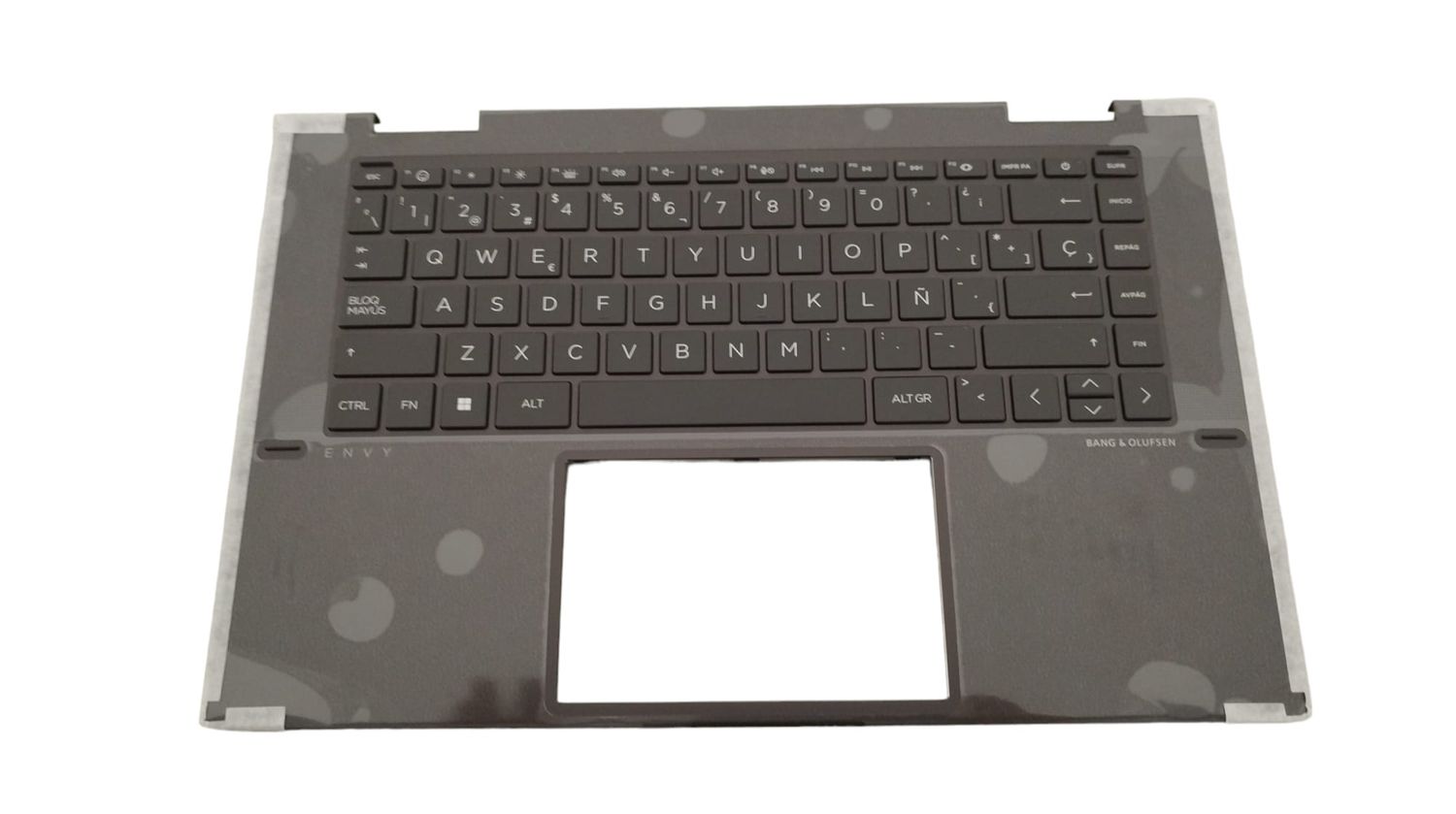 Cover upper ( Cubierta superior ) Silver  + Teclado Español Retroiluminado + Pointstick  HP Envy x360 2-in-1  N47953-071 , N49496-071