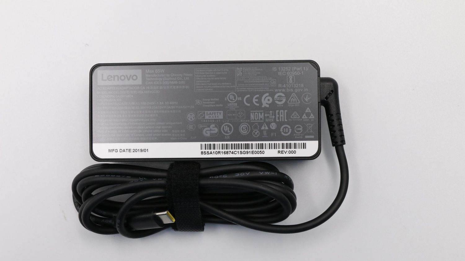 Cargador Original Lenovo ThinkPad L13 Yoga Gen 2 (type 20VL, 20VK) USB Tipo C / USB-C 65W 02DL128 , ADLX65YCC3D Cargador Original Lenovo ThinkPad L13 Yoga Gen 2 (type 20VL, 20VK) USB Tipo C / USB-C 65W 02DL128 , ADLX65YCC3D