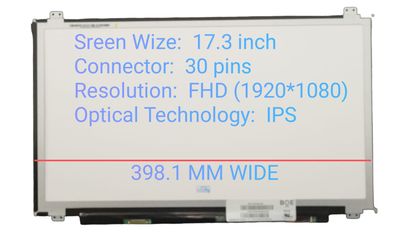 Pantalla 17.3" Slim 30 Pines Matte FHD ( 1920 * 1080 IPS ) NV173FHM-N41 V8.0