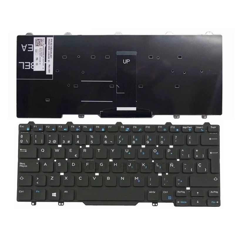 Teclado español negro (No backlight) Dell Latitude E5450 E5470 E7250 E7450 E7470 Series , 8TJHT , 08TJHT