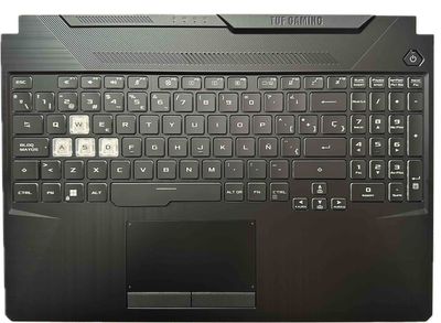 Cover Upper ( Cubierta Superior ) + Teclado Español ( Retroiluminado ) + TouchPad  ASUS TUF Gaming F15 FX506HC FX506HE Series 90NR0703-R30SP1