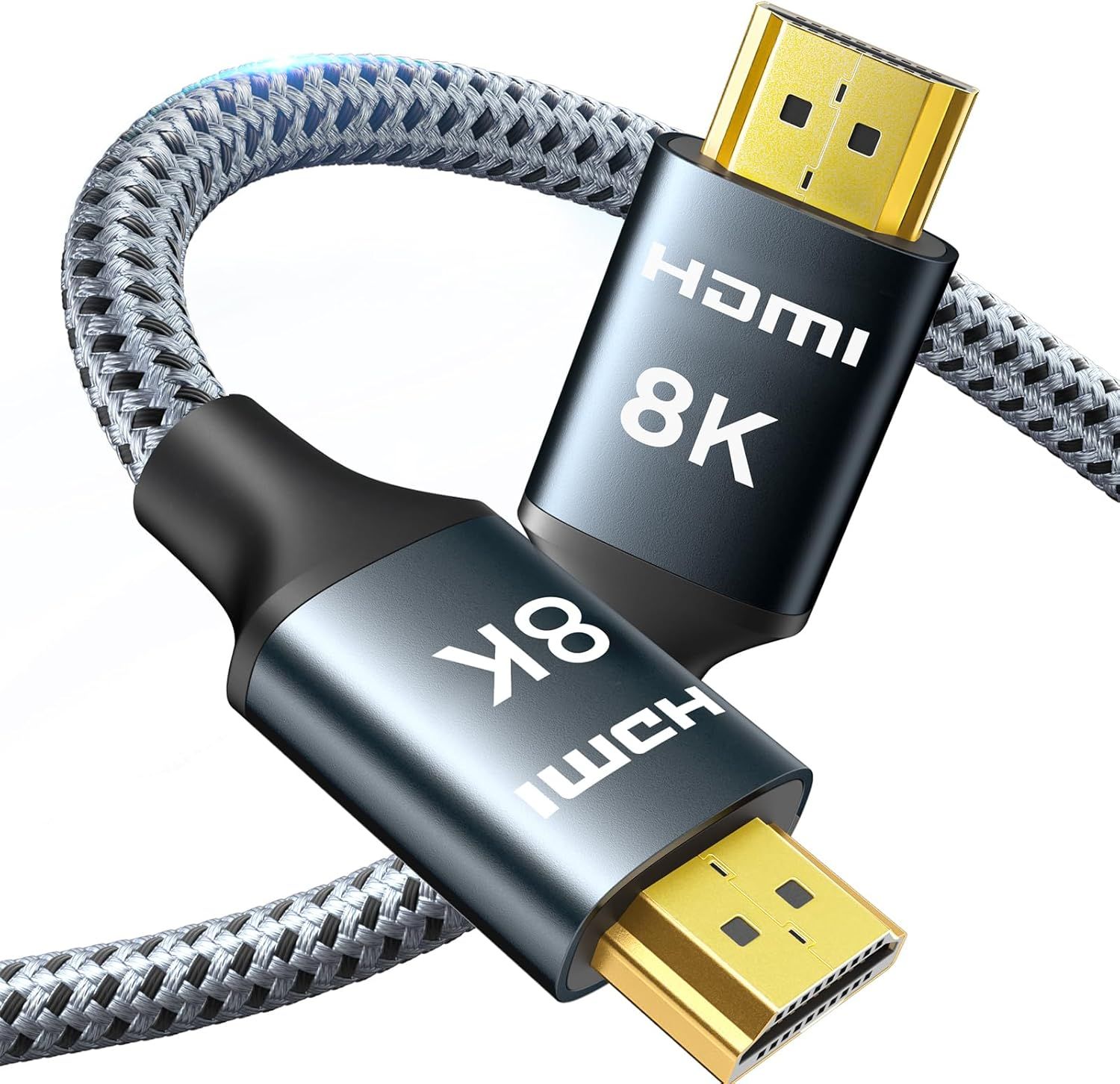Cable HDMI a HDMI ARISKEEN 2.1 8K 1M 48Gbps Cable HDMI Trenzado de Nailon de Alta Velocidad, Soporta 8K@60HZ, 4K@120Hz, Compatible con PS4/5 TV One Switch Monitor Blu-ray Soundbar