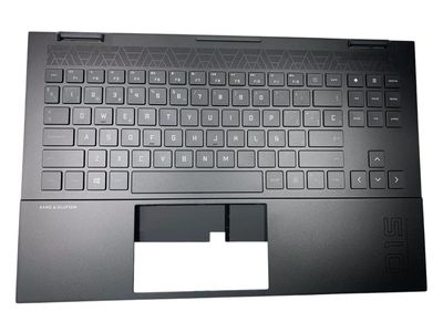 Cover Upper ( Cubierta Superior ) Black + Teclado Español Retroiluminado HP Omen 15-EN 15-EK Series M46183-071 , M00666-071