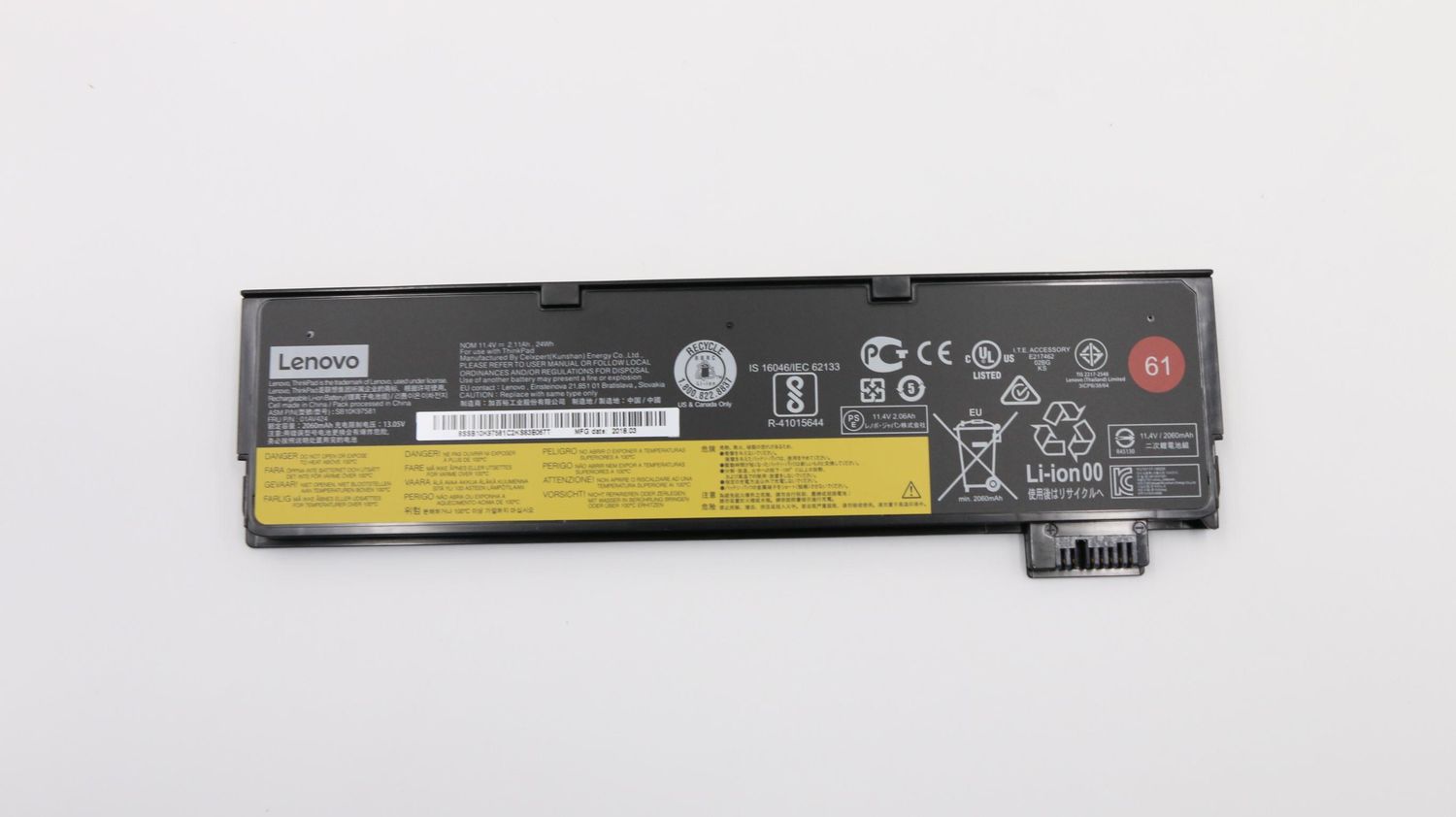 Bateria Original Lenovo ThinkPad 2100mAh 24Wh 01AV422 , 01AV490 , 01AV424 , 01AV452 , 4X50M08810