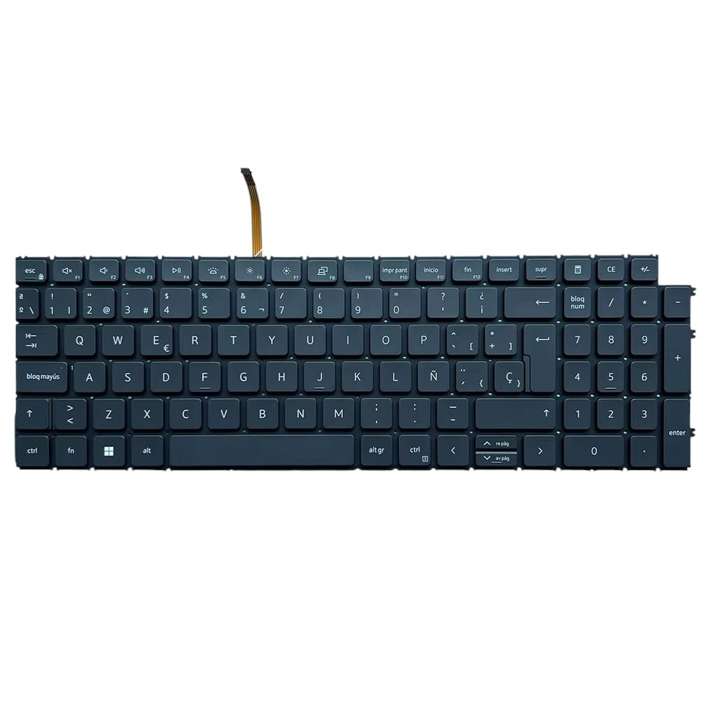 Teclado Español Black ( Retroiluminado ) Dell Vostro 15 3510 3520   3525  Latitude 3520 3530 3540 P117F003 , 08RJ3Y