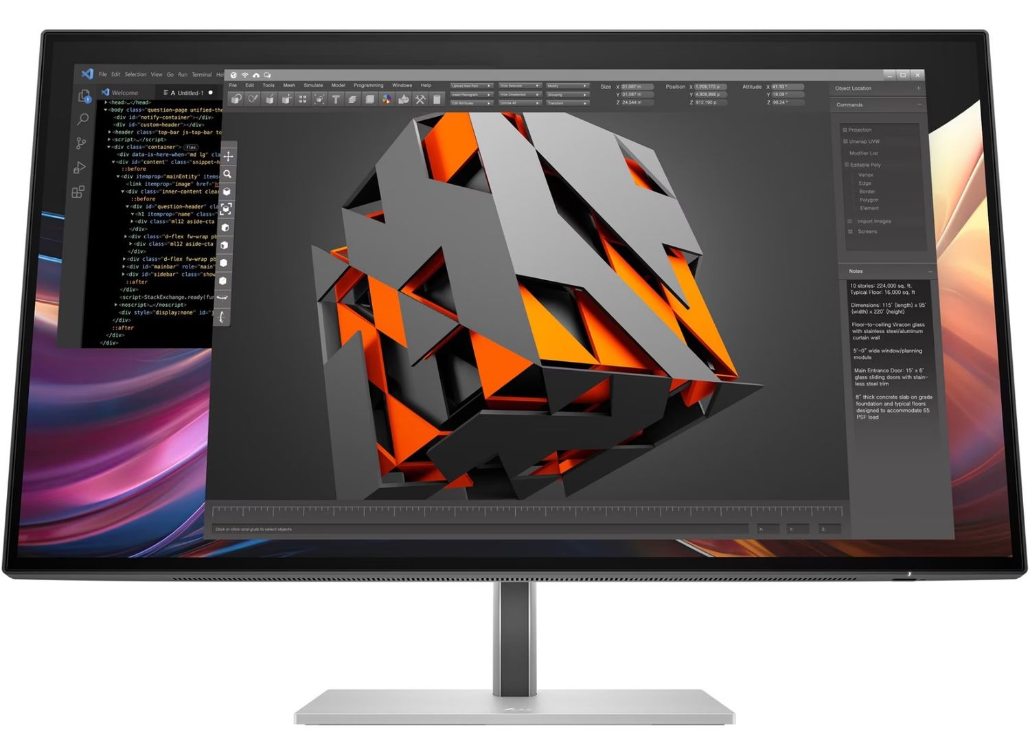 Monitor 27" QHD ( 2560 * 1440 ) HP Series 7 727pq 8J4D8E9#ABB , 8J4D8E9 , 8J4D8E9-ABB