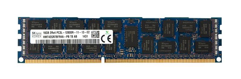 Memoria RAM SK Hynix DDR3 16Gb 2Rx4  PC3L-12800R MT36KSF2G72PZ-1G6E1KE , 7018701-1