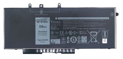 Bateria Original Dell Latitude E5480 E5580 Series 7.6V 8500mAh 68Wh GD1JP DV9NT , GJKNX , 451-BBZG