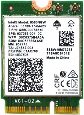 Tarjeta Wifi Intel 9560NGW  937263-001 , 01AX768 , J47195-001