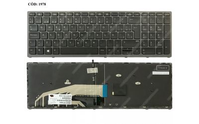 Teclado Español Black Retroiluminado + PointStick  HP ZBOOK 15 G3 G4 ZBOOK 17 G3 G4 Notebook PC 848311-071 , 848311-B71