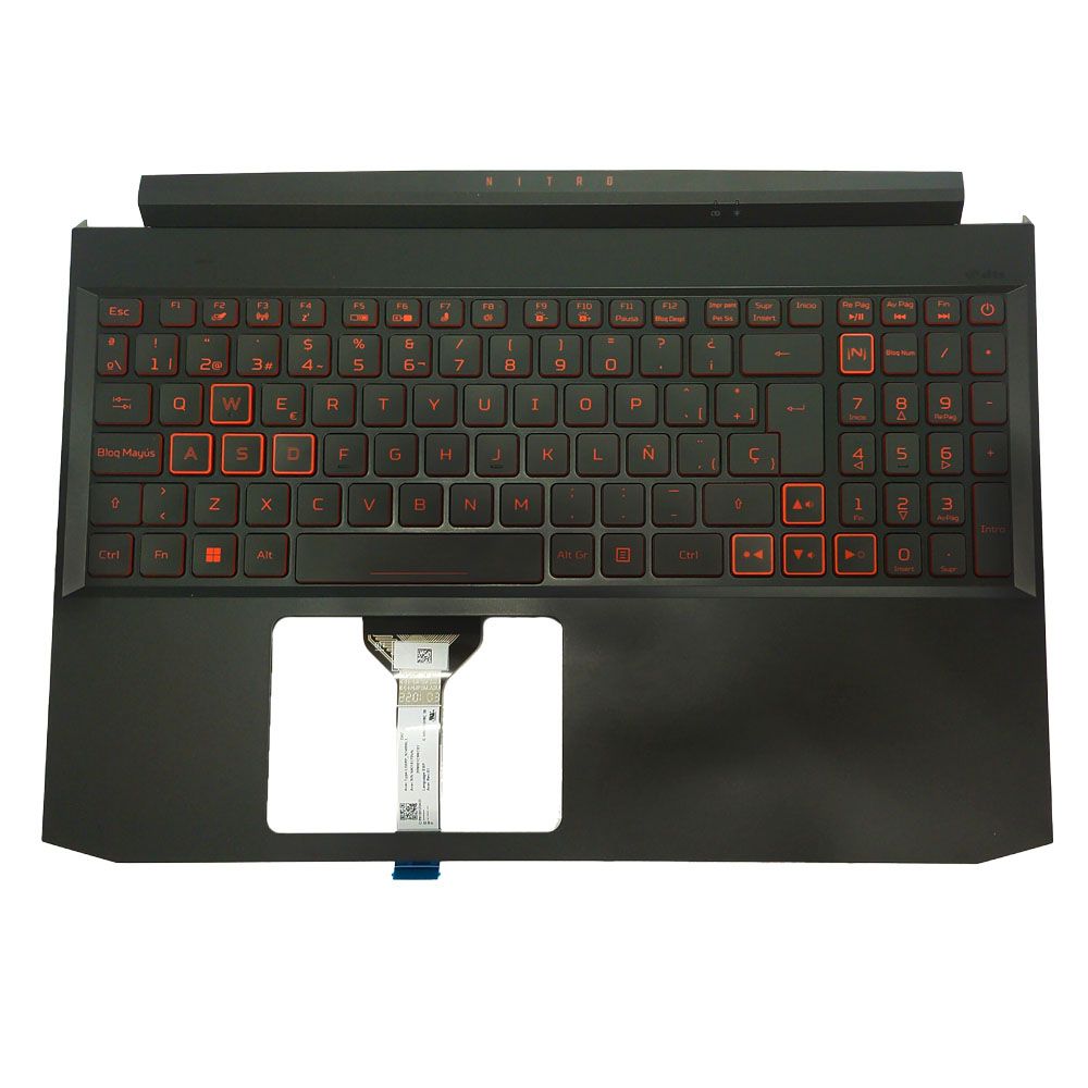 Cover upper (Cubierta superior ) Black + Teclado Español AAcer Nitro 5 AN515-56 6B.QAMN2.023