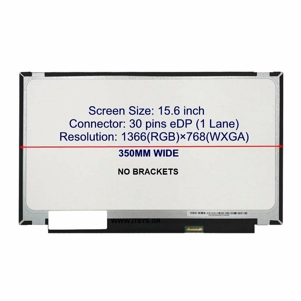 Pantalla 15.6" Slim  30 Pines Mate ( No brackets ) 350mm HD ( 1366 * 768 ) M02096-JD2 , M02096-LD1