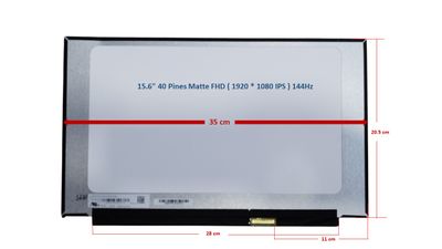 Pantalla 15.6" 40 Pines Matte FHD ( 1920 * 1080 )  144Hz NV156FHM-N4G V3.0