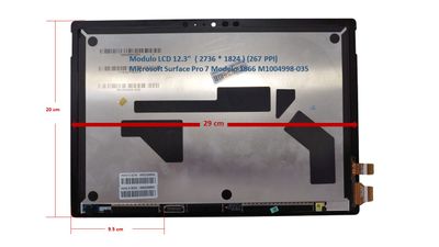 Modulo LCD 12.3" HD ( 2736 * 1824 )  Microsoft Surface Pro 7 Modelo 1866 M1004998-035 , LP123WQ2