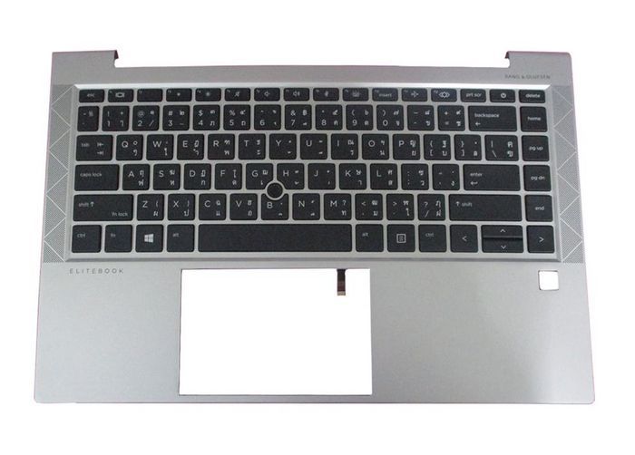 Cover upper ( Cubierta superior ) Silver  + Teclado Español Retroiluminado + Pointstick HP EliteBook 845 G7 Series M15210-071