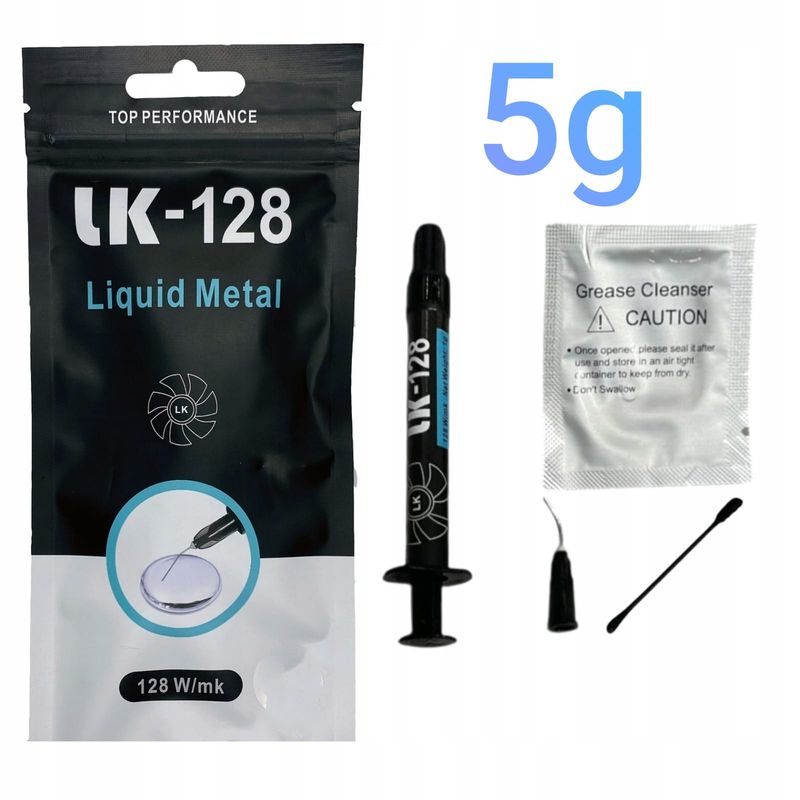 Pasta termica de metal líquido 128w/mk 5g  LK-128 Pasta termica de metal líquido 128w/mk 5g  LK-128
