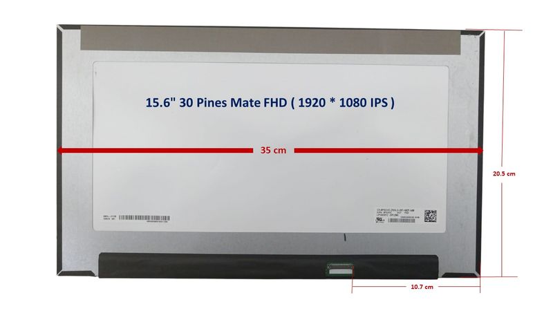Pantalla 15.6" 30 Pines Mate FHD ( 1920 * 1080 IPS ) 350mm LP156WFC-SPM , LP156WFC-SPM4