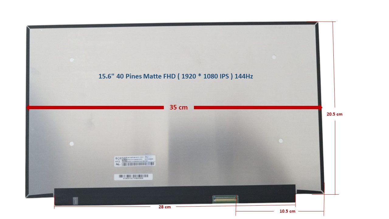 Pantalla 15.6 Pantalla 15.6" 40 Pines Matte FHD ( 1920 * 1080 ) 144Hz 5D11H30599 , NE156FHM-NX3 , NE156FHM-NX3 V18.0