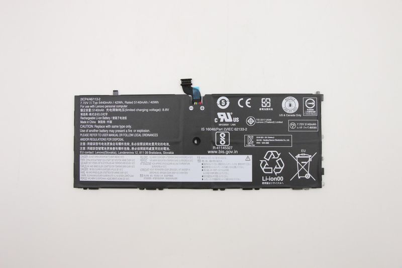 Bateria Original Lenovo ThinkPad X1 Tablet 3rd Gen Type 20KJ 20KK , 7.72V 5440mAh 42Wh 5B10W13919 , L16S4P91 Bateria Original Lenovo ThinkPad X1 Tablet 3rd Gen Type 20KJ 20KK , 7.72V 5440mAh 42Wh 5B10W13919 , L16S4P91