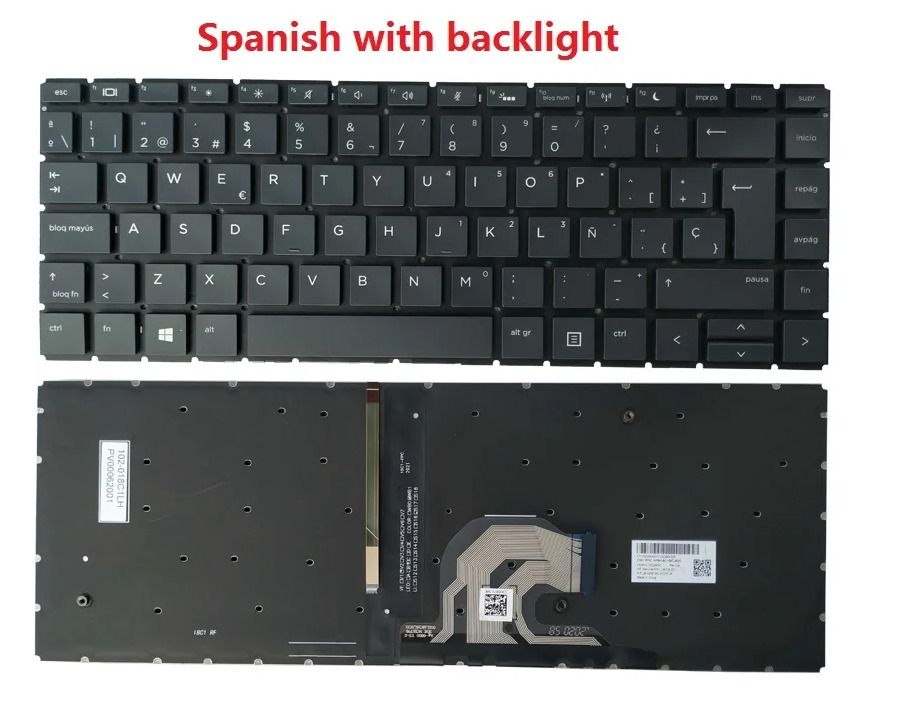Teclado Español Black ( Retroiluminado ) para HP Probook 440 G6 445 G6 440 G7 445 G7 Teclado Español Black ( Retroiluminado ) para HP Probook 440 G6 445 G6 440 G7 445 G7