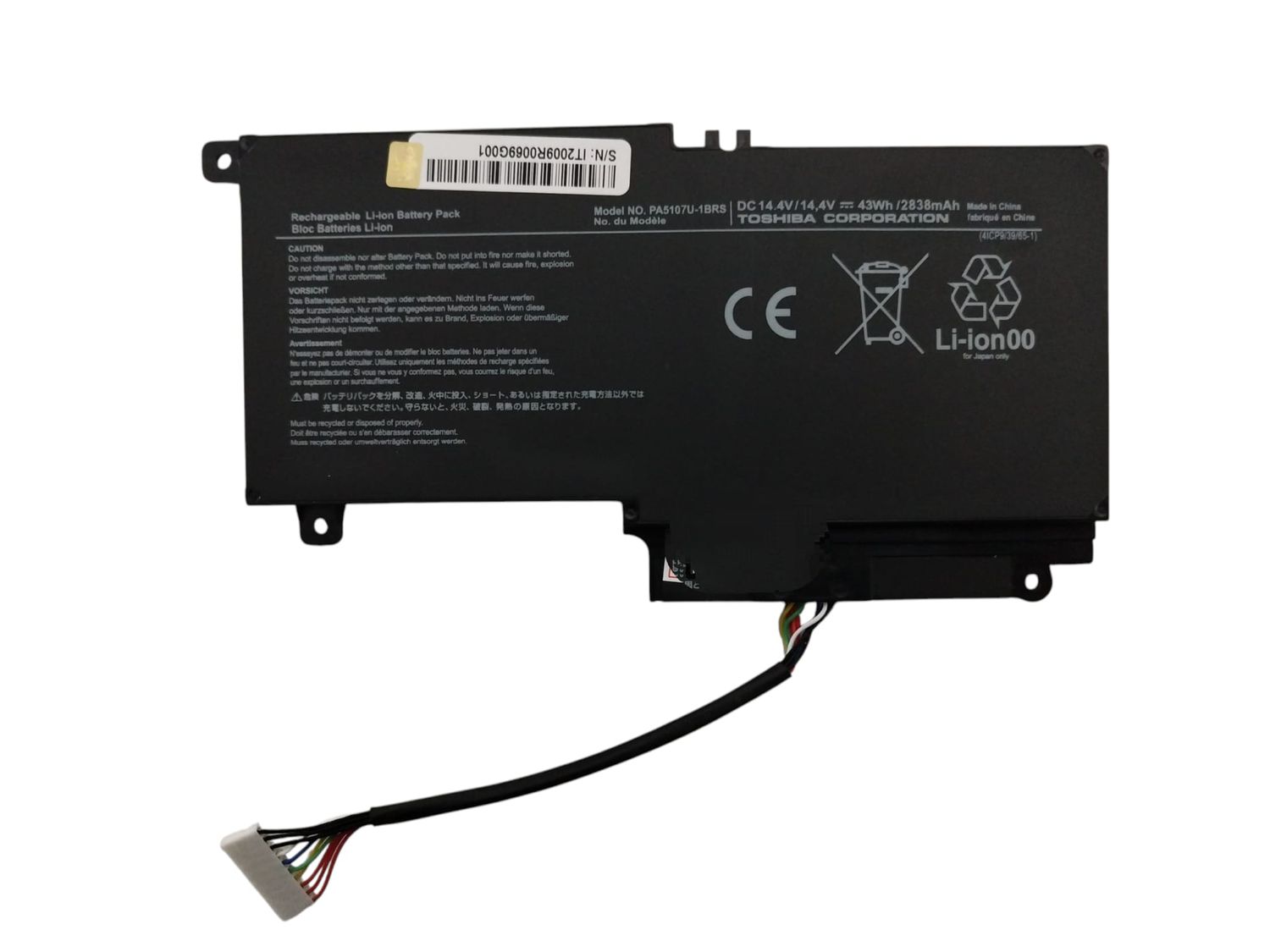 Bateria Toshiba Satellite L45 L50 L55 L45D L55D L55t P50 P55 S55 14.4V 2838mAh  43Wh  PA5107U-1BRS , PA5107U , P000573230 , P000573240