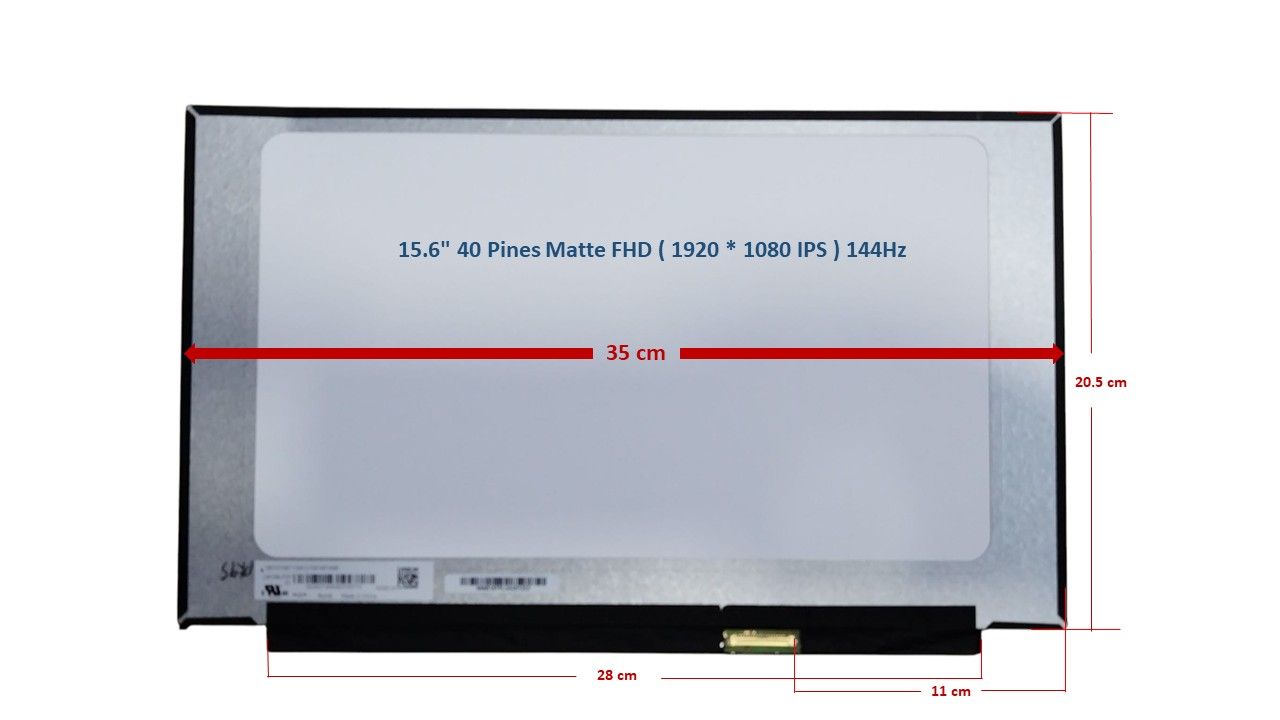 Pantalla 15.6" 40 Pines Matte FHD ( 1920 * 1080 ) 144Hz  NE156FHM-NX1 , NE156FHM-NX1 V18.0 , NE156FHMNX1V180
