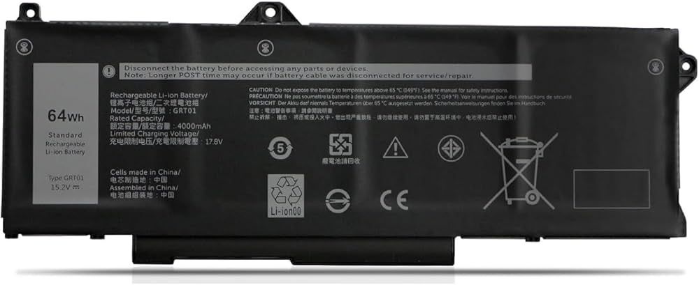 Bateria Dell 15.2V 4000mAh 64Wh GRT01 ,  4ICP7/54/65 , 0ROP0 , 0R0PO