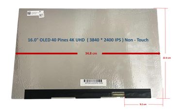 Pantalla 16.0" OLED 40 Pines 4K UHD  ( 3840 * 2400 IPS ) ATNA60YV05 , ATNA60YV05-0