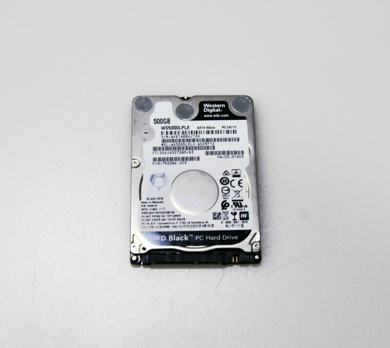 Unidad de disco duro interno Western Digital 500GB de 2.5 Unidad de disco duro interno Western Digital 500GB de 2.5" 7200RPM 32MB CACHE SATA 6.0Gb/s WD Black, WD5000LPLX WD5000LPLX-60ZNTT2 792086-003