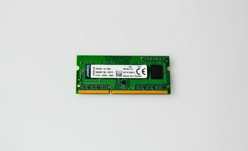 Memoria RAM Kingston DDR3 4GB  1Rx8 512M x 64-Bit PC3L-12800CL11 SODIMM de 204 pines, KVR16LS11/4