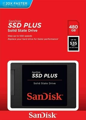 Disco Interno SanDisk SSD Plus Power Unidad de Estado solido 2.5 Disco Interno SanDisk SSD Plus Power Unidad de Estado solido 2.5" 480 GB (SATA III, 6.35 cm, con hasta 535 MB/s) SDSSDA-480G-G26