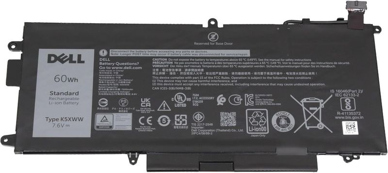 Bateria Original Dell Latitude E5289 5289 7389 series 7.6V 7500mAh 60Wh K5XWW , 725KY , N18GG