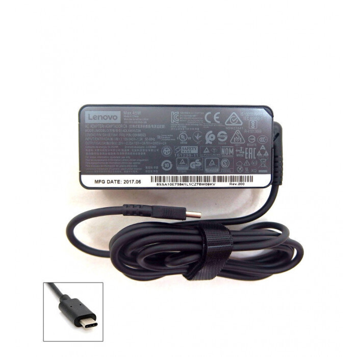 Cargador Original Lenovo Yoga 910-13ikb Series USB Tipo C / USB-C 45W  FRU00HM665 , 00HM665