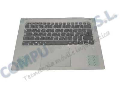 Cover upper (Cubierta superior ) Silver + Teclado Español + TouchPad + Lector de huella Lenovo Yoga 530-14ikb AP173000910KCS1 , 5CB0R08636