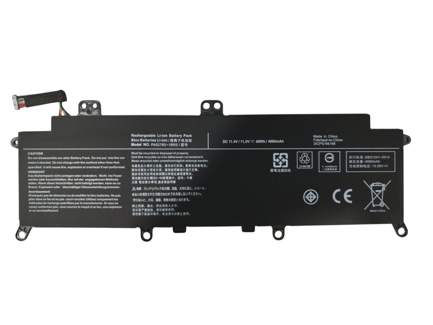 Bateria Toshiba Portege X30 X40 Series 11.4V 4080mAh 48Wh PA5278U-1BRS , P000728750