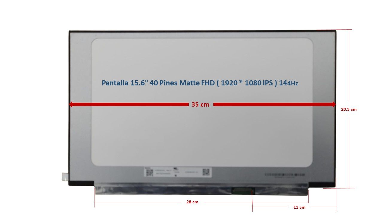 Pantalla 15.6 Pantalla 15.6" 40 Pines Matte FHD ( 1920 * 1080 IPS ) 144Hz N156HRA-EA1 Rev.C1